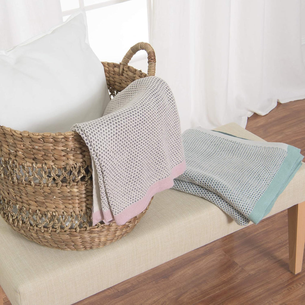 Knit Blue Throw Pillow — 50" - View 8