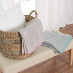 Knit Blue Throw Pillow — 50" - View 8