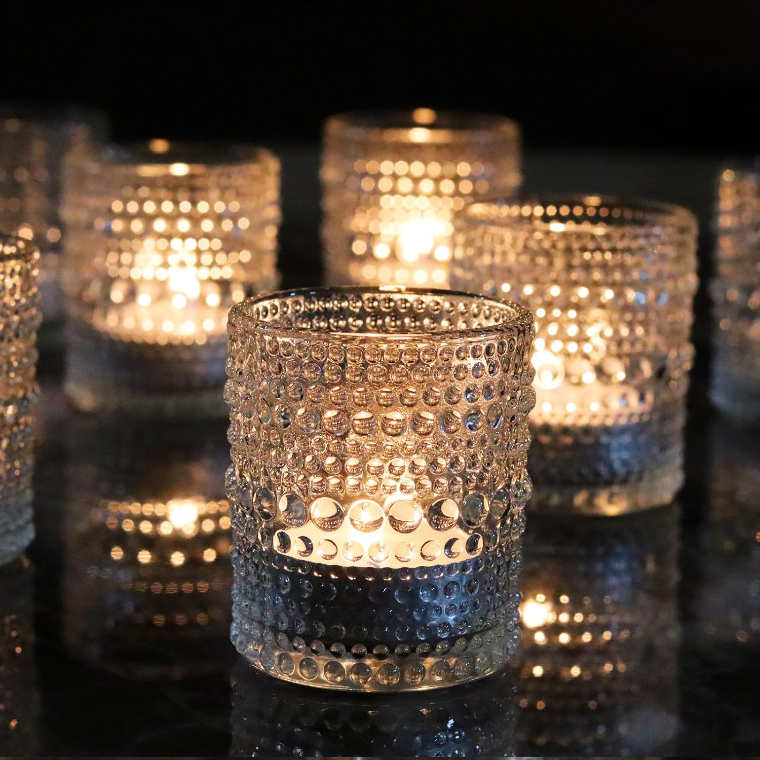 Vintage Gold Candle — Set of 24 — Clear