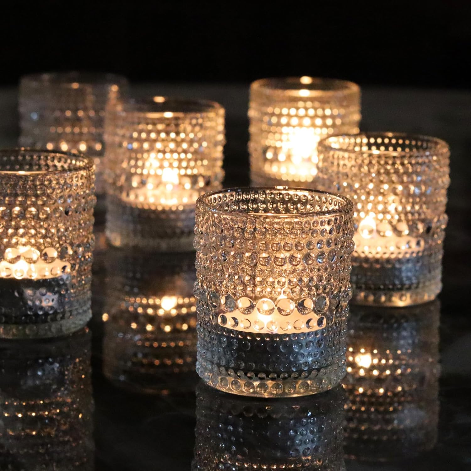 Vintage Gold Candle — Set of 24 — Clear