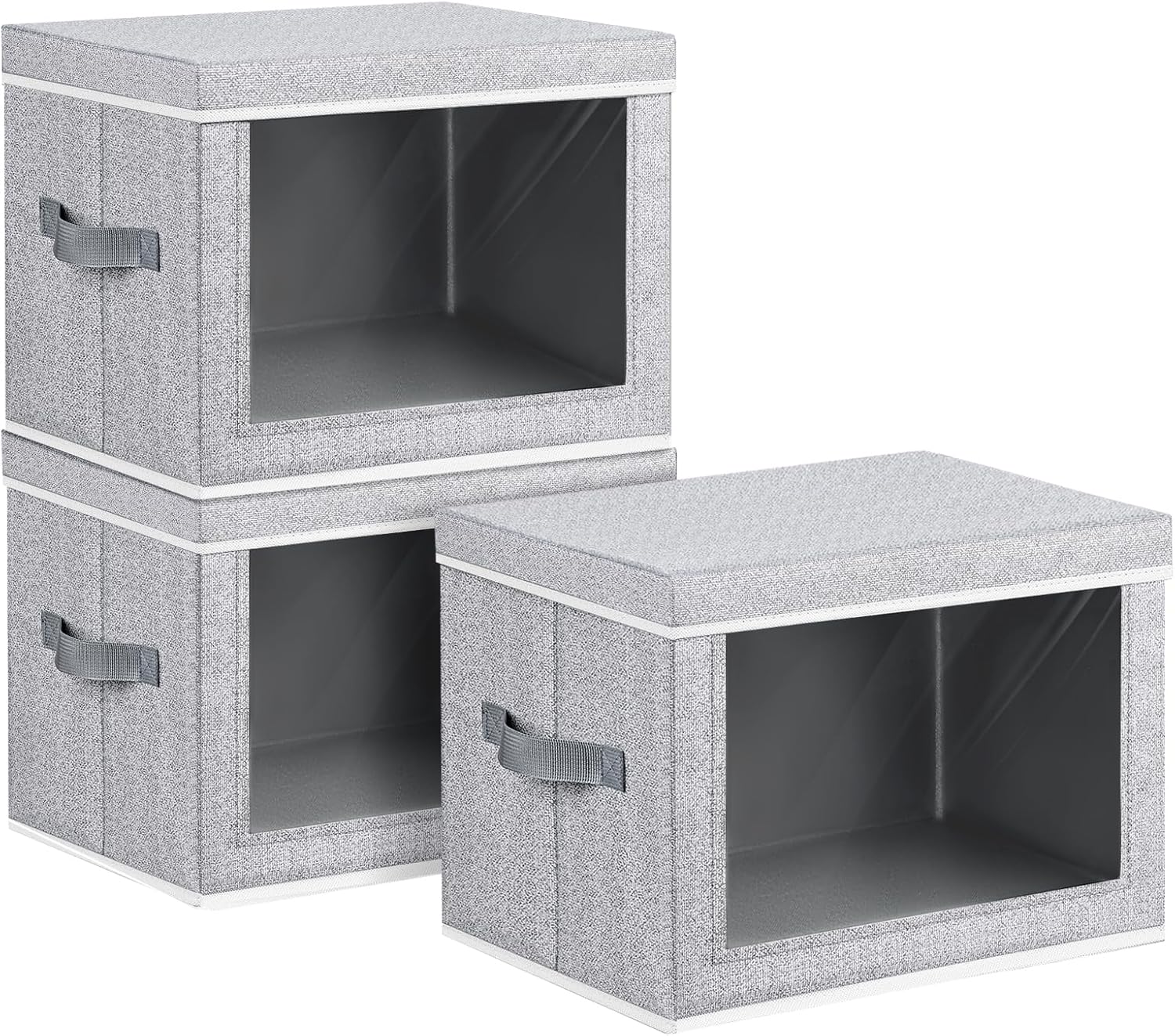 Beige Storage Bin — Light Grey