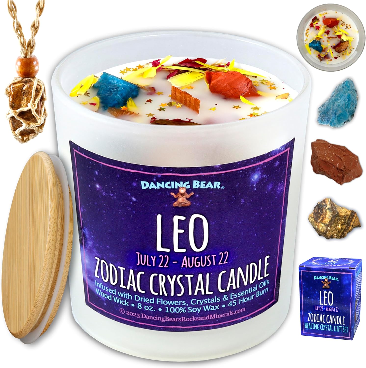 Scented Luxe Wood Candle — Leo Zodiac Candle