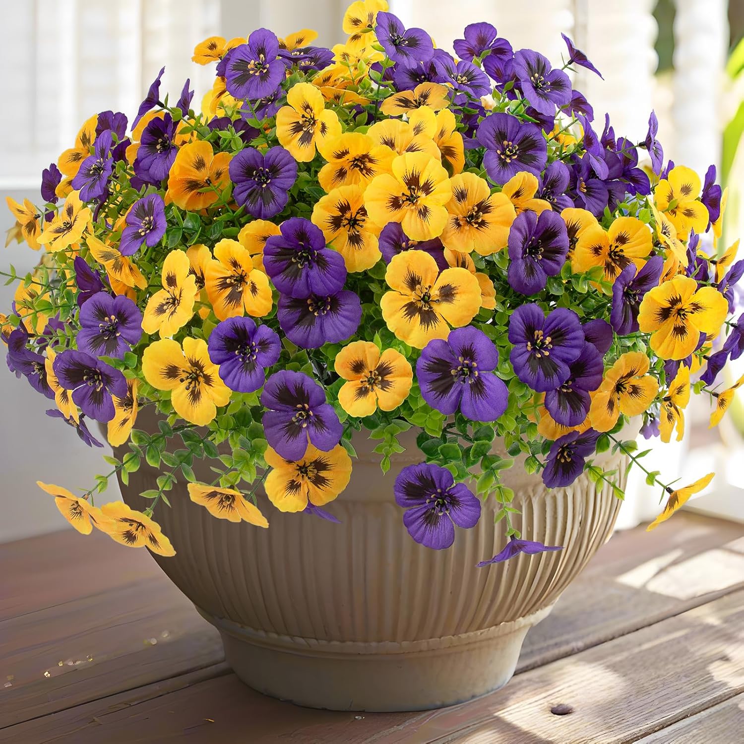 Purple Artificial Plant — Yellow,purple