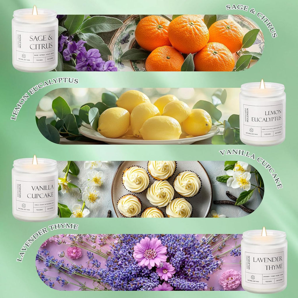Scented Green Soy Candle - View 2