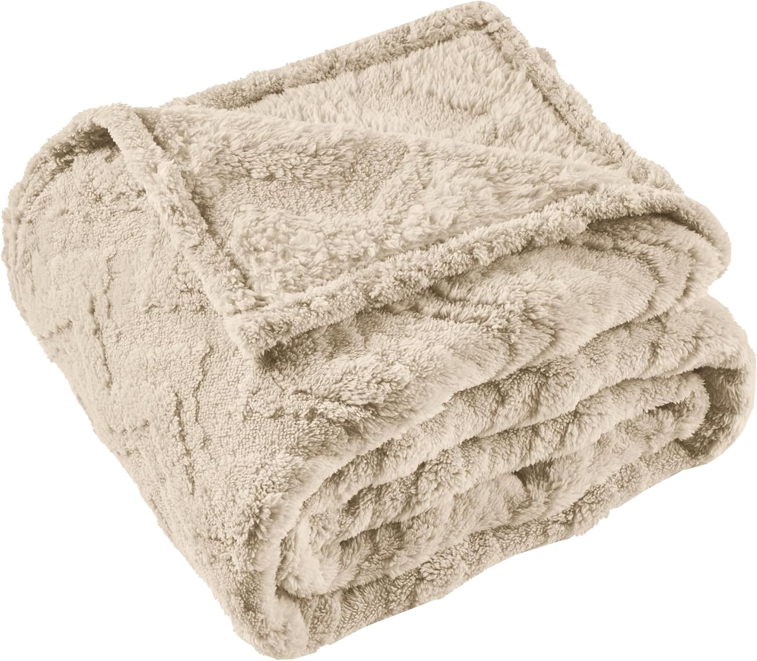 Beige Throw Pillow — 50" — Wave-brown