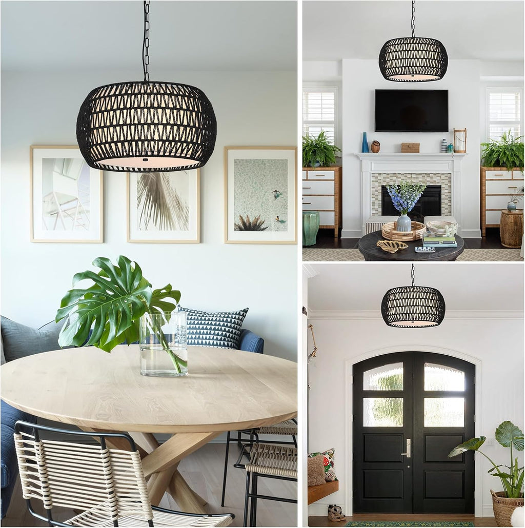 Boho Black Chandelier - View 7