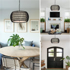 Boho Black Chandelier - View 7