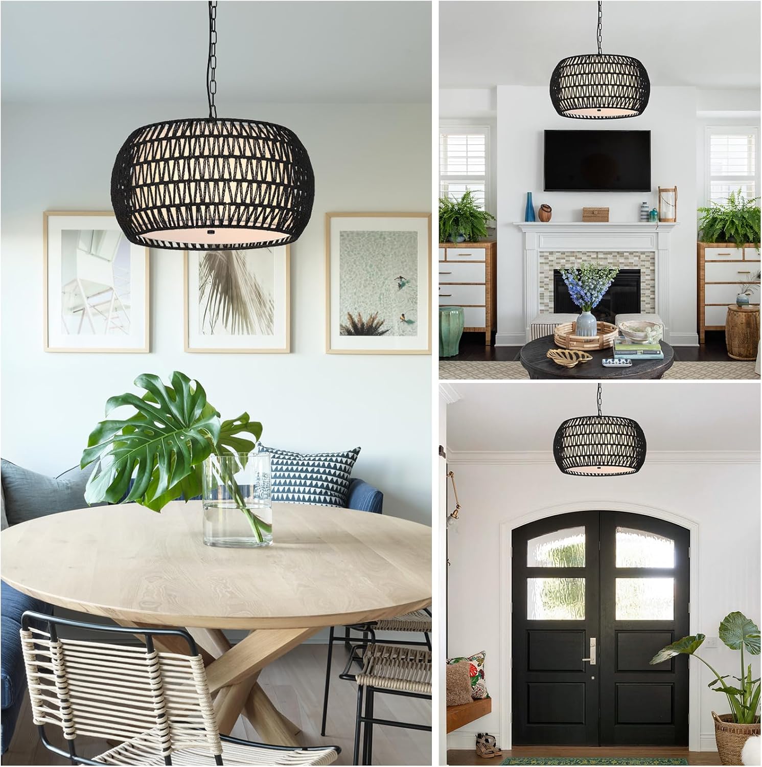 Boho Black Chandelier - View 7