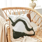 Embroidered Boho Fabric Throw Pillow Cover — 18" - View 3