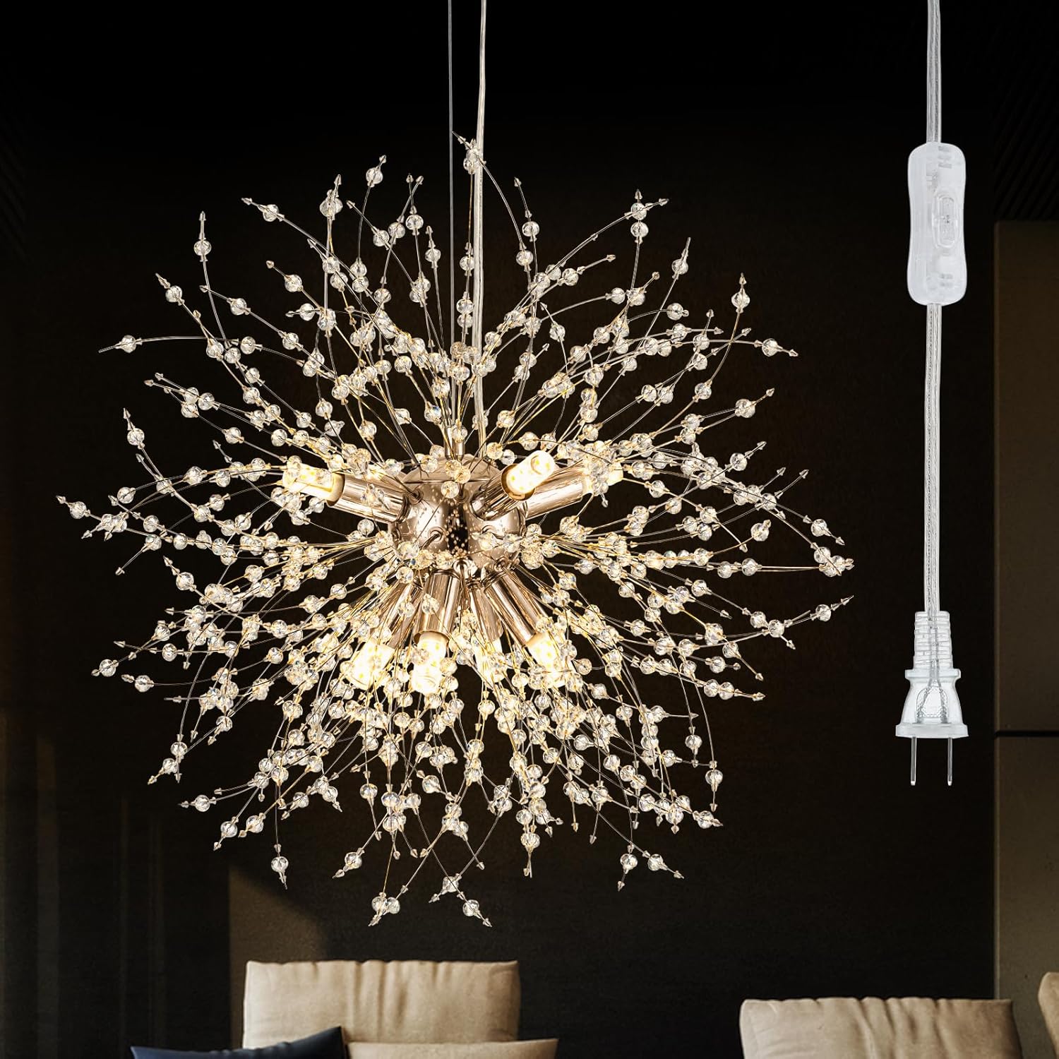 Luxe Gold Chandelier — 8-Light — Gold