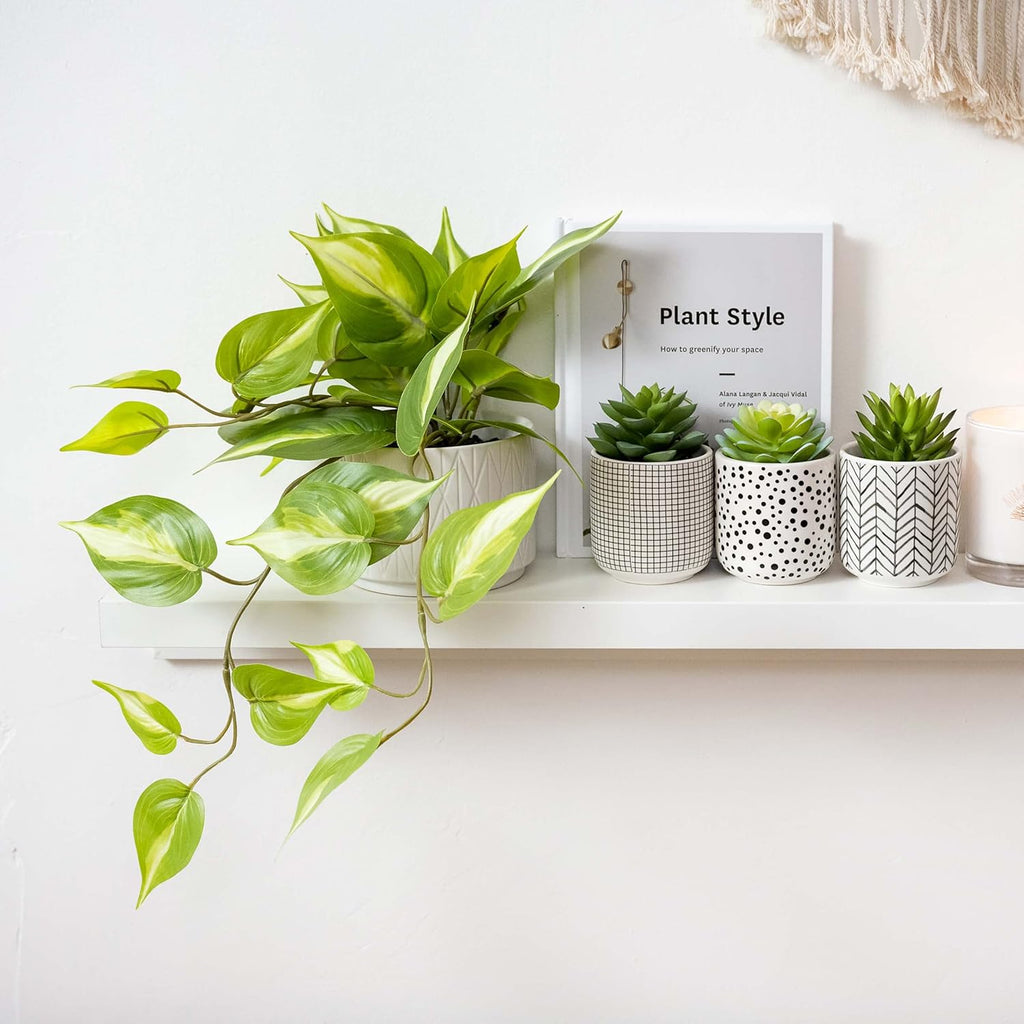 Farmhouse Ceramic Artificial Plant — 5" - View 2