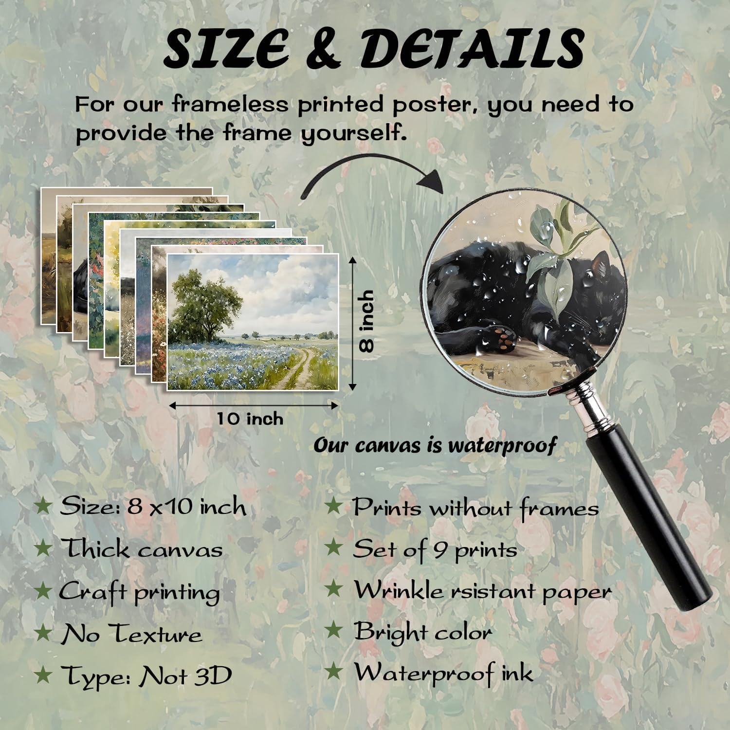 Unframed Farmhouse Black Wall Decor — 10" - View 3