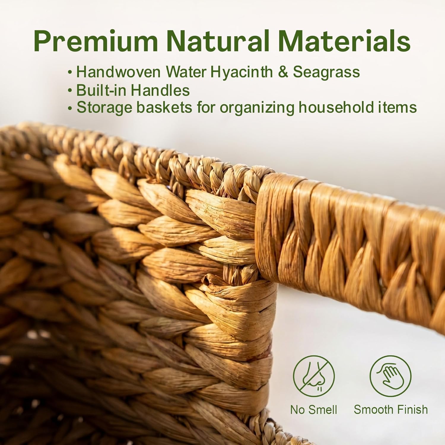 Boho Rattan Storage Basket — 17" - View 2