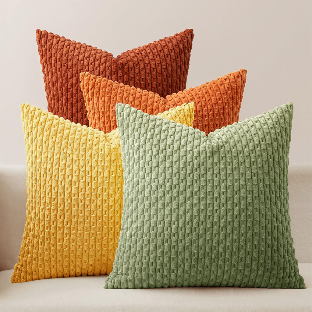 Boho Beige Throw Pillow Cover — 18" — 20" x 20" (Pack of 4)