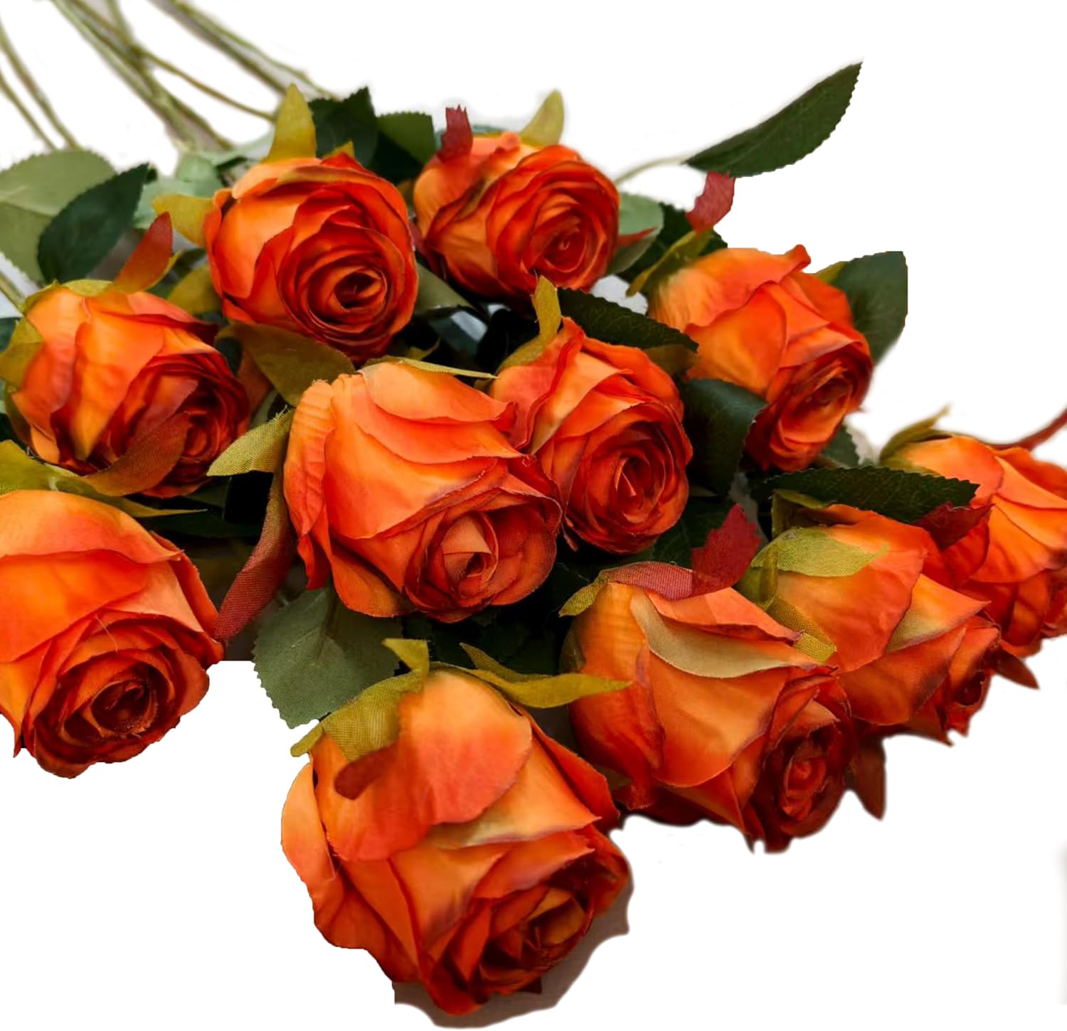 Beige Artificial Plant — Red - Orange