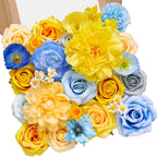 Black Artificial Flowers — Blue Yellow