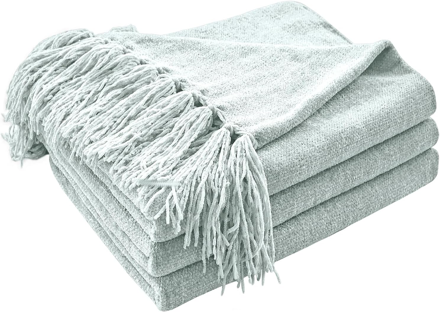 Chenille Boho Beige Throw Pillow — 50" — 60"X80"