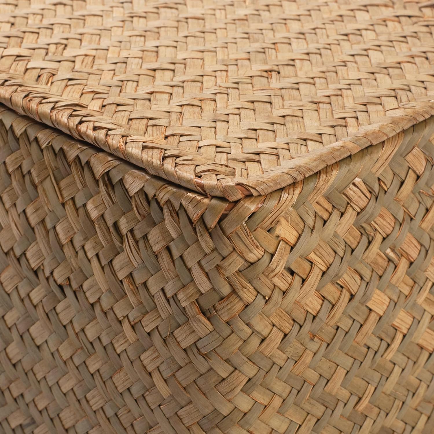 Boho Beige Woven Basket - View 4