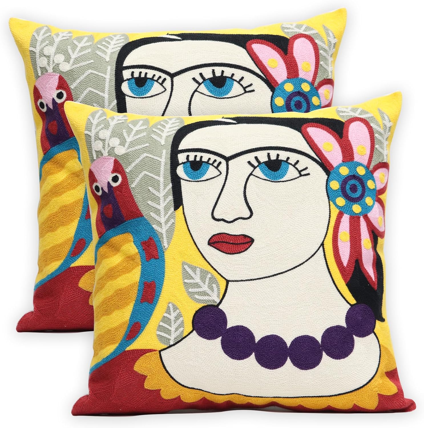 Blue Throw Pillow Cover — 18" — Necklace Lady