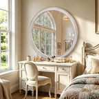 Round Farmhouse Wood Mirror — 36" - View 7