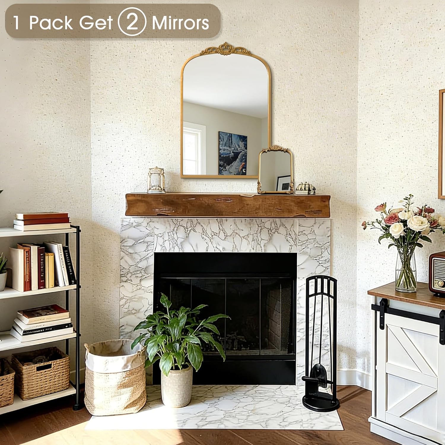 Vintage Luxe Gold Mirror — 30" - View 4