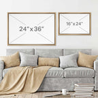 Framed Luxe Fabric Wall Art — 24" - View 6