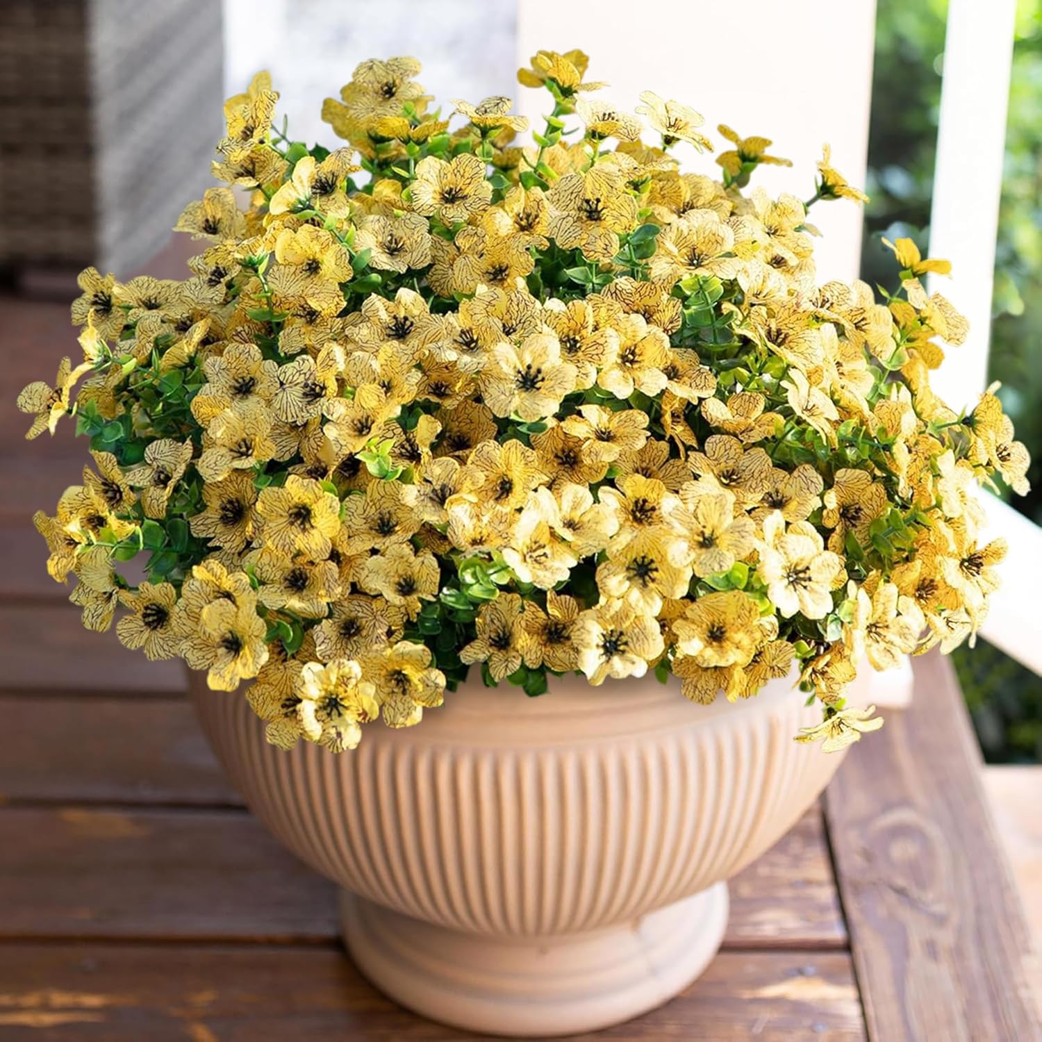 Beige Artificial Flowers — Yellow