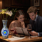 USB Farmhouse Blue Table Lamp - View 5