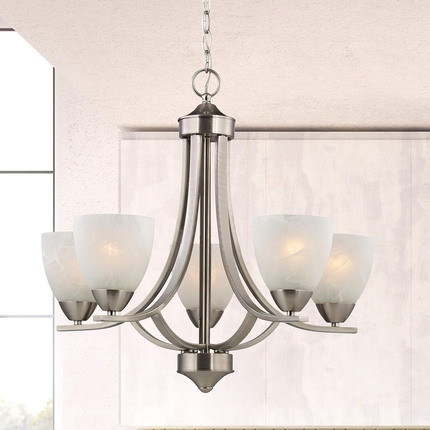 Modern Gold Chandelier - View 2