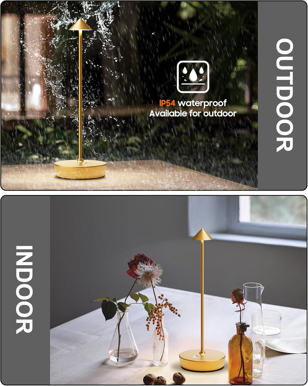 Cordless Luxe Black Desk Lamp - View 5