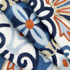 Embroidered Boho Blue Throw Pillow Cover — 18" - View 4