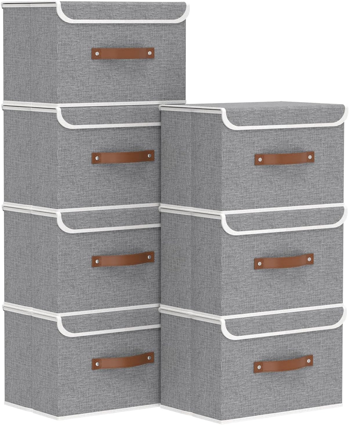Linen Beige Basket — 15.0" — Grey
