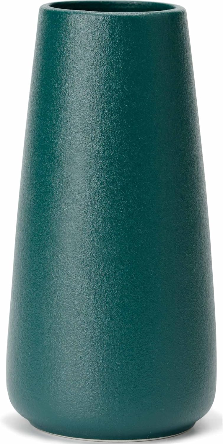 Boho Beige Flower Vase — Green