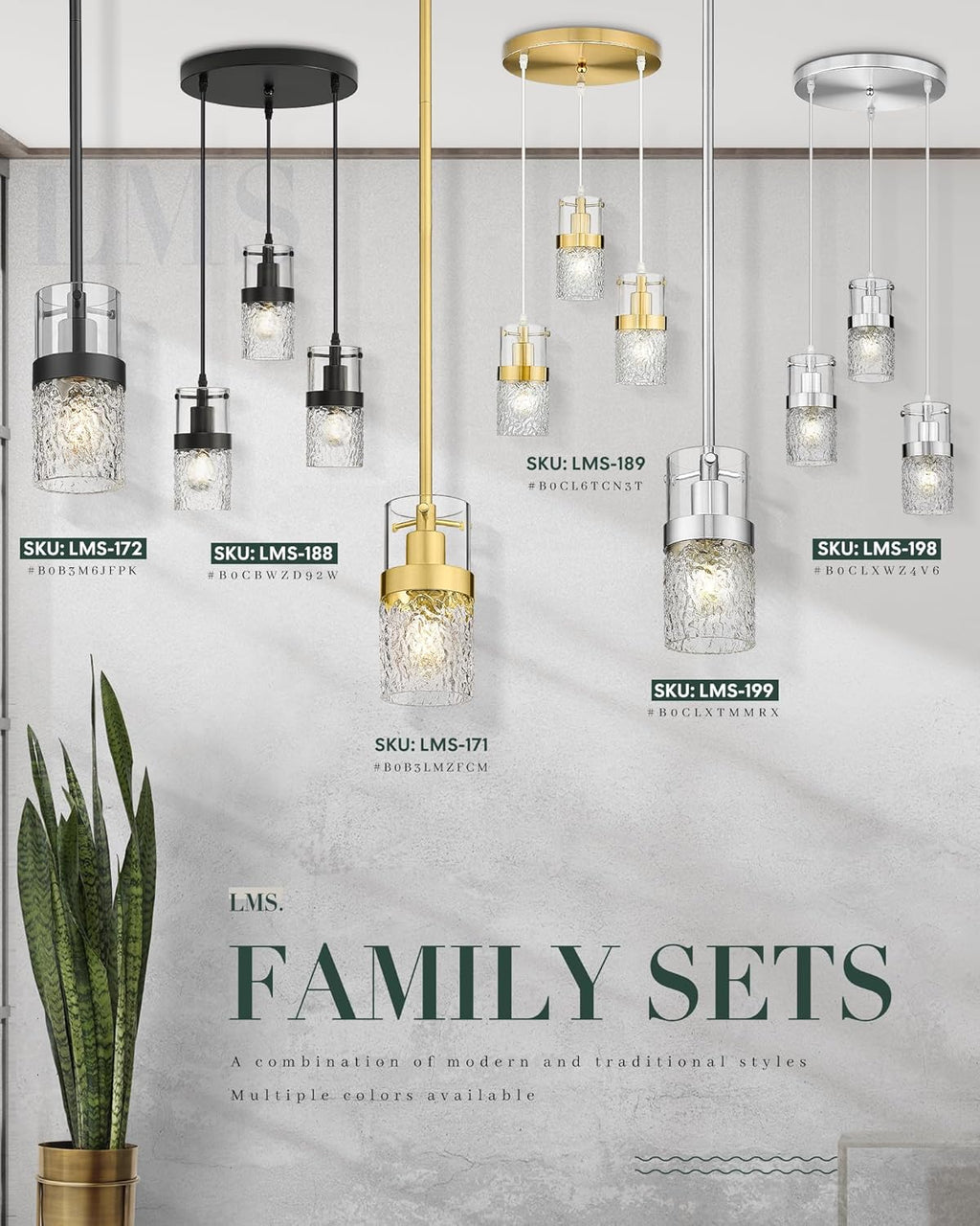 Adjustable Modern Black Pendant Light — 3.5" - View 5
