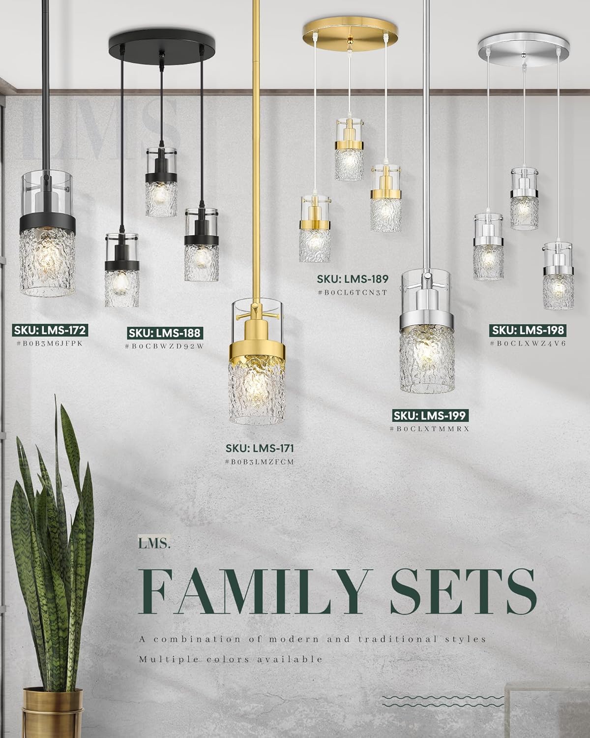Adjustable Modern Black Pendant Light — 3.5" - View 5