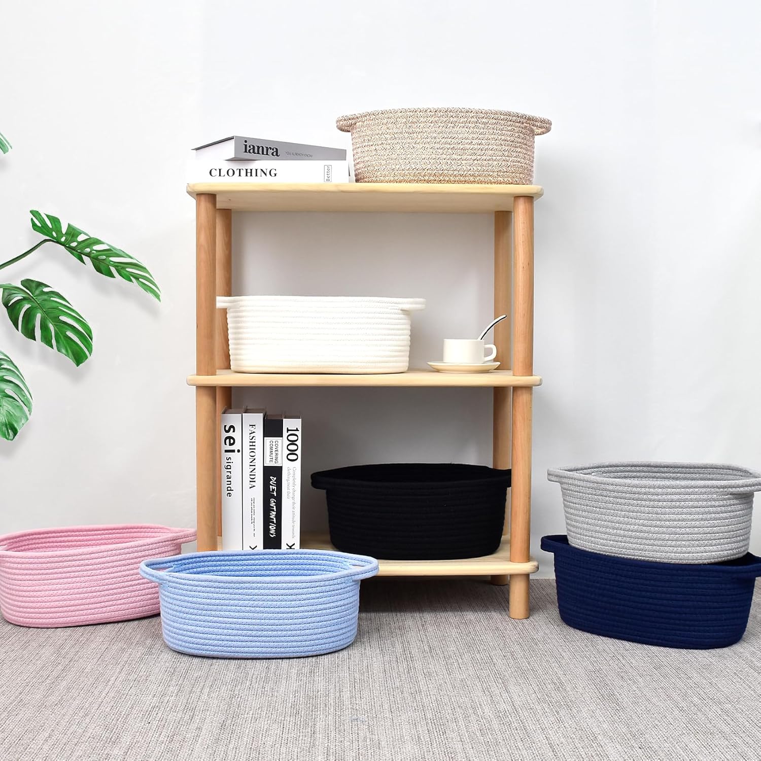 Boho Beige Storage Bin — 12" - View 7