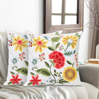Embroidered Boho Blue Throw Pillow Cover — 18" - View 5