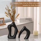Modern White Flower Vase — Set of 2 - View 5