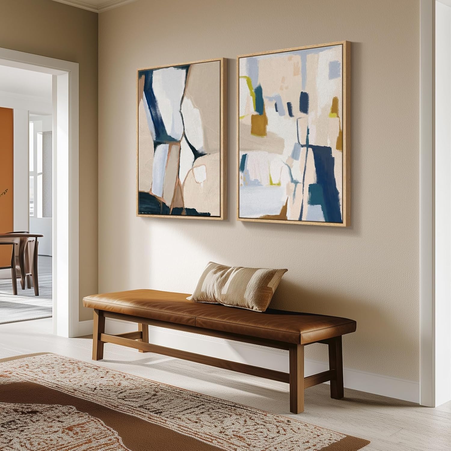 Framed Modern Beige Wall Decor — 24" - View 2