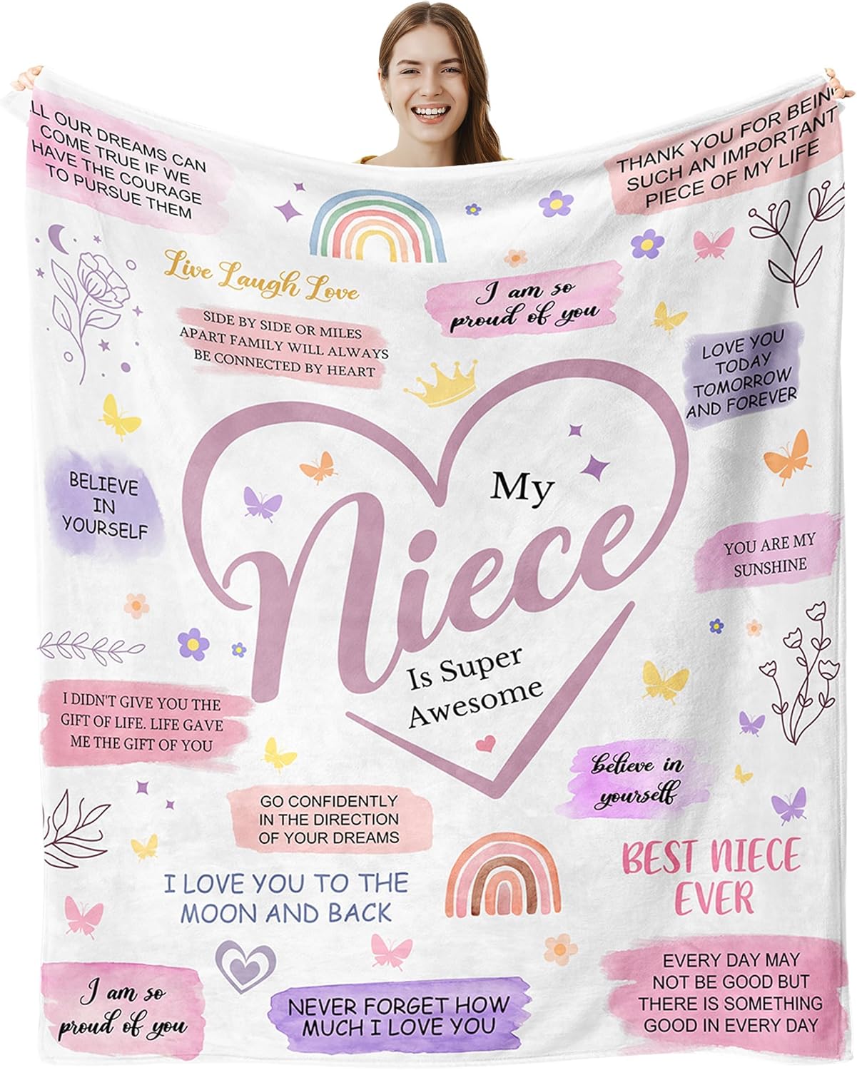 Pink Throw Pillow — 60" — Pink-niece