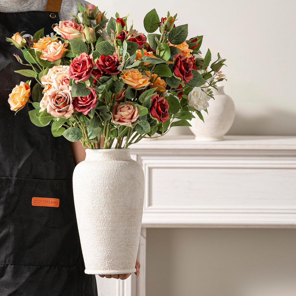 Farmhouse Brown Flower Vase — 11" - View 3