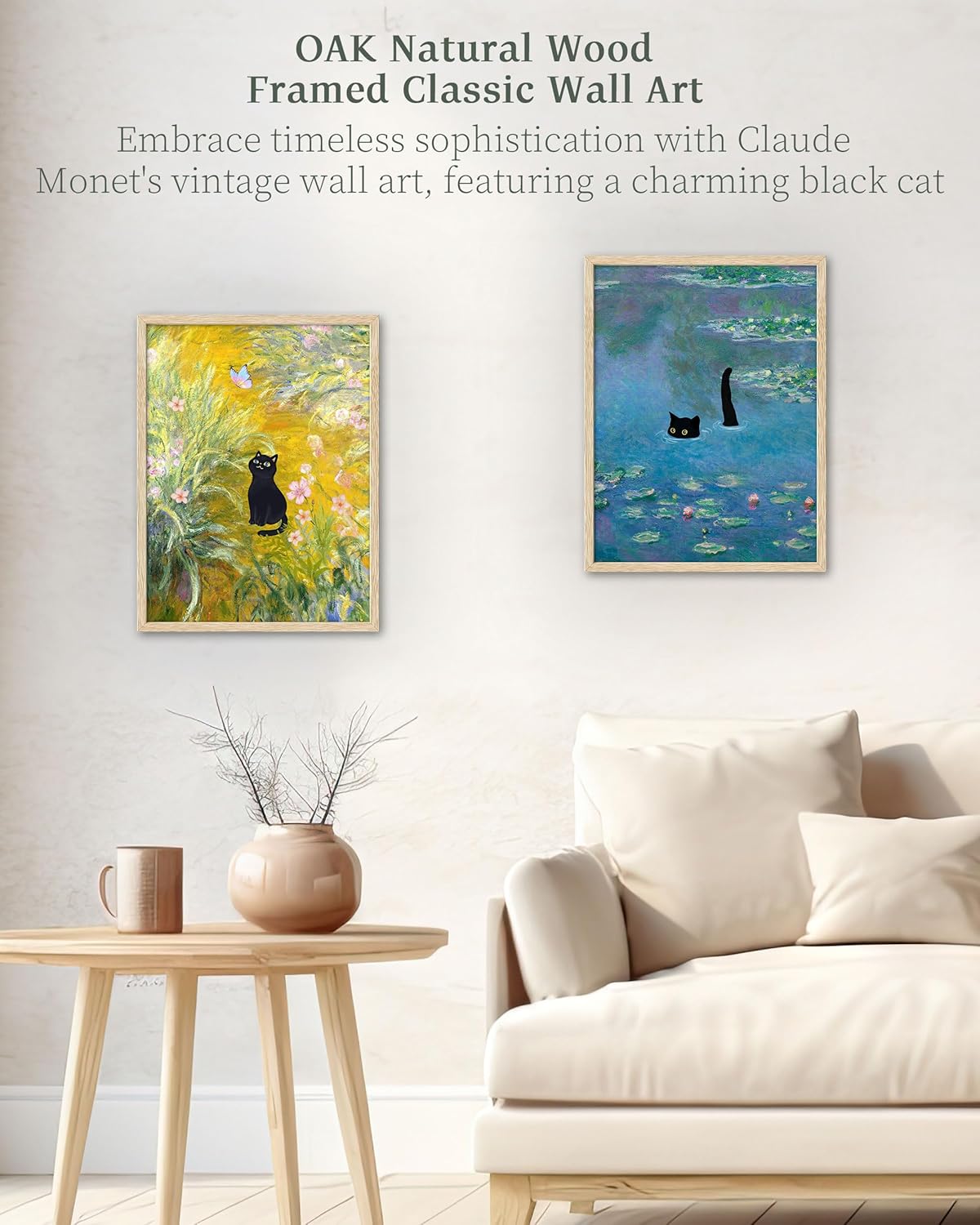Vintage Black Framed Wall Art — 16" - View 4
