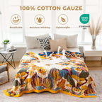 Boho Blue Throw Pillow — 50" - View 3