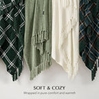 Knit Boho Beige Throw Pillow — 50" - View 7
