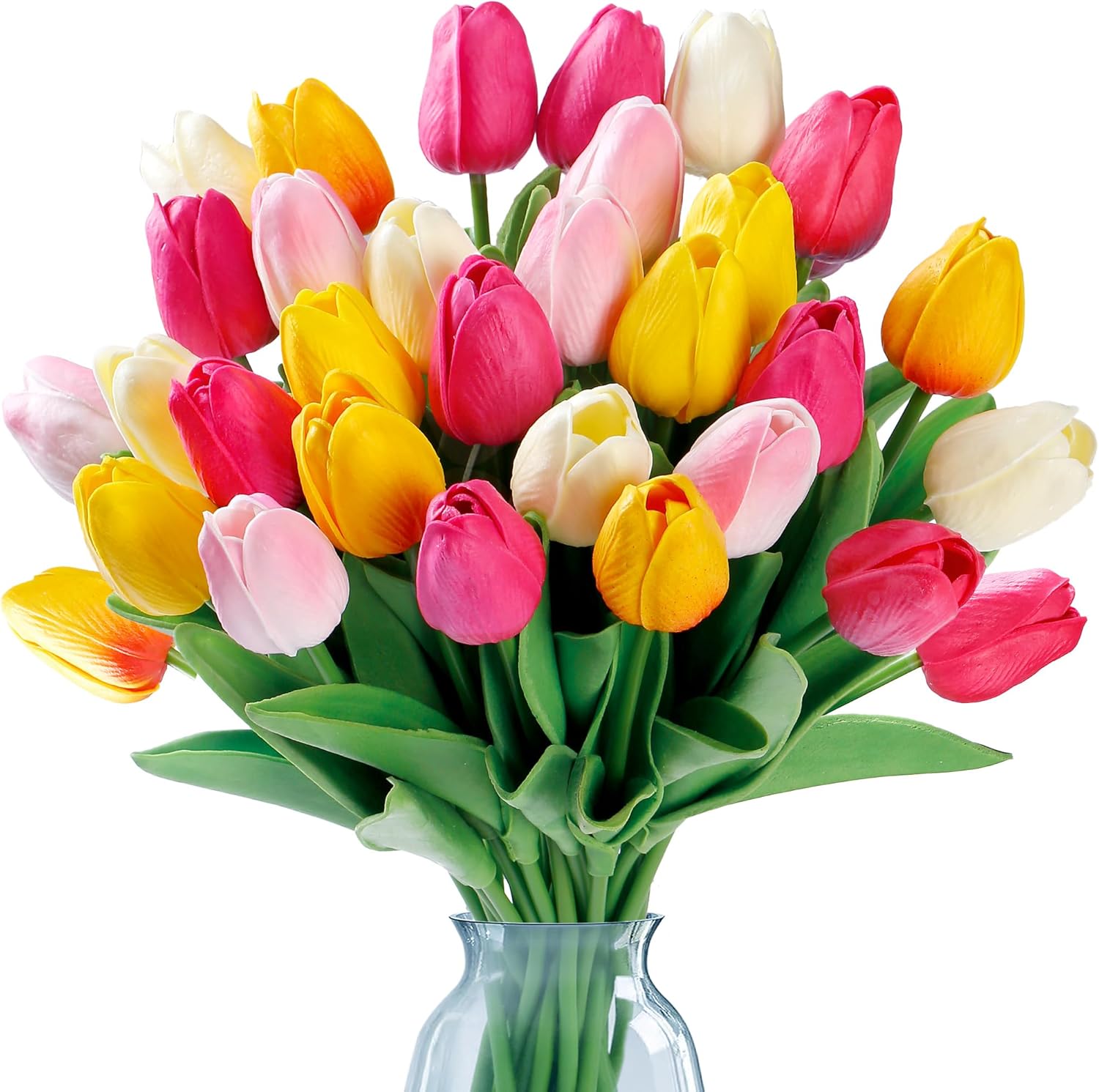 Green Artificial Flowers — 30 Pcs