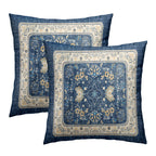 Boho Blue Throw Pillow Cover — 18"