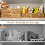 Handwoven Boho Rattan Storage Basket — 13.5" - View 5