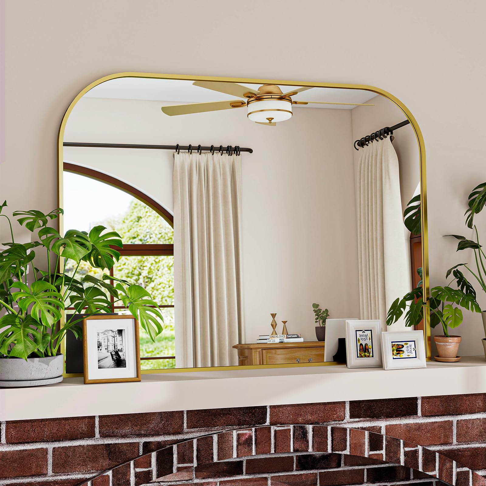 Framed Luxe Black Vanity Mirror — 30"