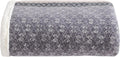 Oversized Beige Throw Pillow — 50" — Fair Isle Dark Steel