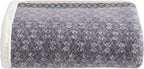 Oversized Beige Throw Pillow — 50" — Fair Isle Dark Steel